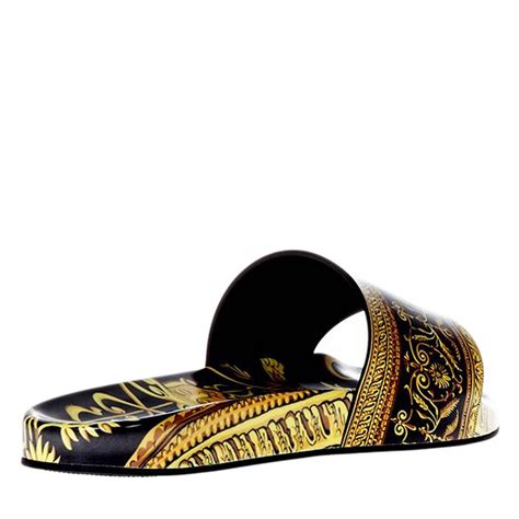 versace sandals white and gold|Versace sandals price.